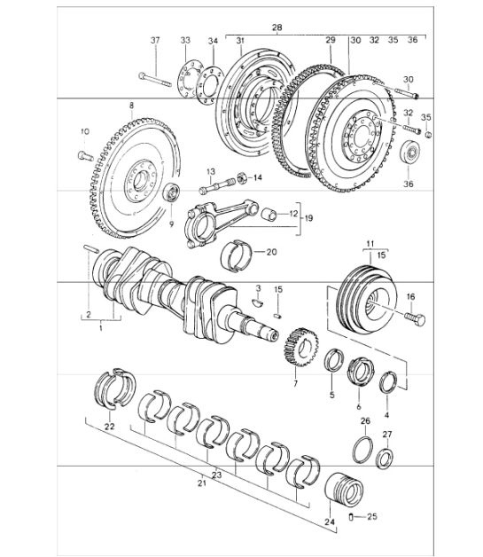 Diagram 102-00 Porsche Cayman 987C/981C (2005-2016) Engine