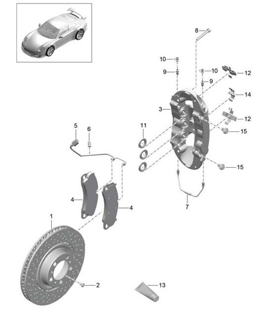 Diagram 602-010 Porsche Boxster 718 (982) 2017>> Wheels, Brakes