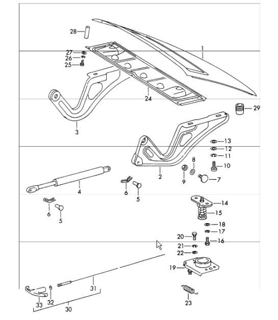 Diagram 803-05 Porsche Boxster S 986 3.2L 2003-04 Body