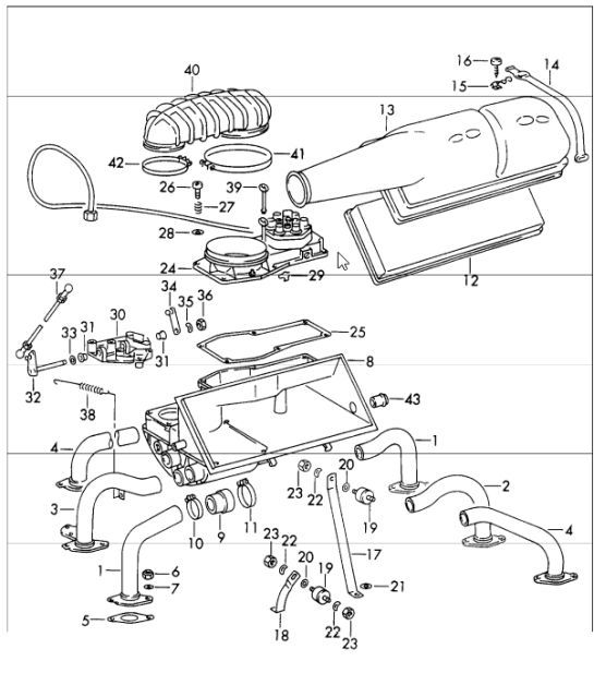 Diagram 107-35 Porsche Cayman 718C (982C) 2017>> Engine