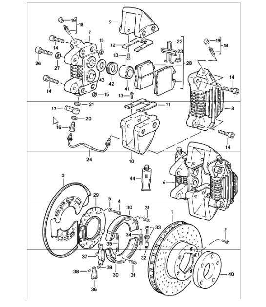 Diagram 603-05 Porsche Macan (95B) MK1 (2014-2018) Wheels, Brakes
