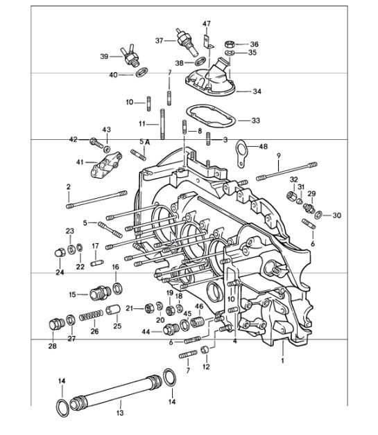 Diagram 101-05 Porsche Boxster S 718 2.5L PDK (350 PS) Motor