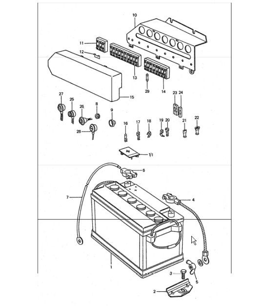 Diagram 902-00 Porsche Boxster 986/987/981 (1997-2016) Electrical equipment