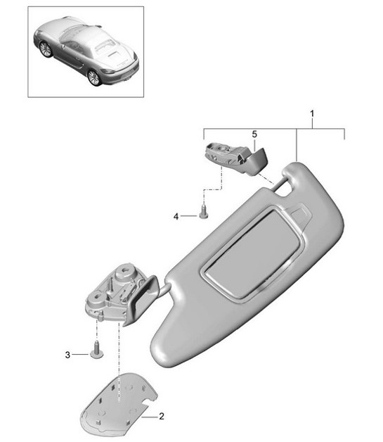 Diagram 807-067 Porsche Boxster 986/987/981 (1997-2016) Carrosserie