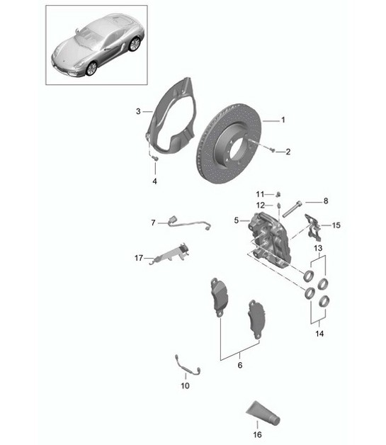 Diagram 602-000 Porsche Macan Petrol 2.0L V4 237Bhp Wheels, Brakes