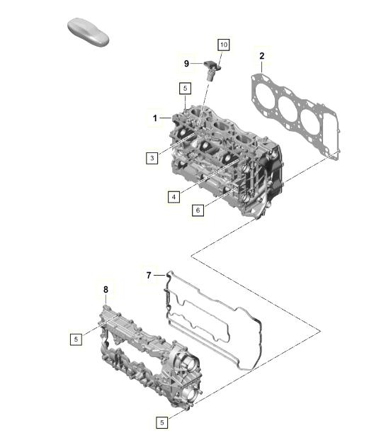 Diagram 103-001 Porsche 997 (911) MK2 2009-2012 Engine