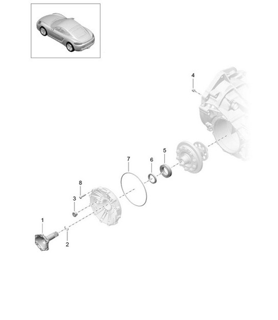 Diagram 302-005 Porsche Boxster 986 2.5L 1997-99 Transmission