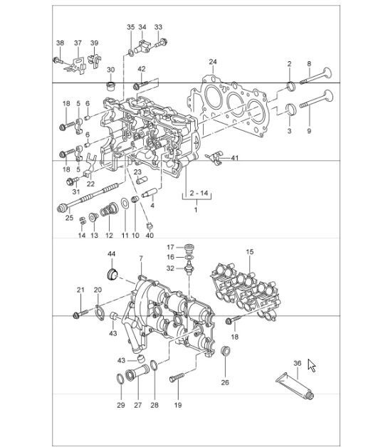 Diagram 103-00 Porsche Macan 汽油 2.0L 265Bhp 