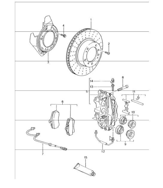 Diagram 603-00 Porsche Boxster 986/987/981 (1997-2016) Wheels, Brakes