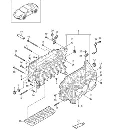 Alloggiamento basamento (Modello: A120,A121) 987.2 Boxster / Boxster S 2009-12