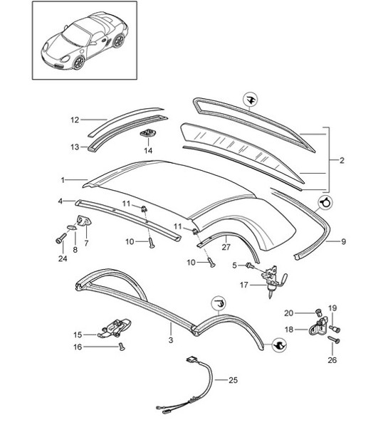 Diagram 811-015 Porsche Cayenne S V8 4.8L Petrol 400HP 
