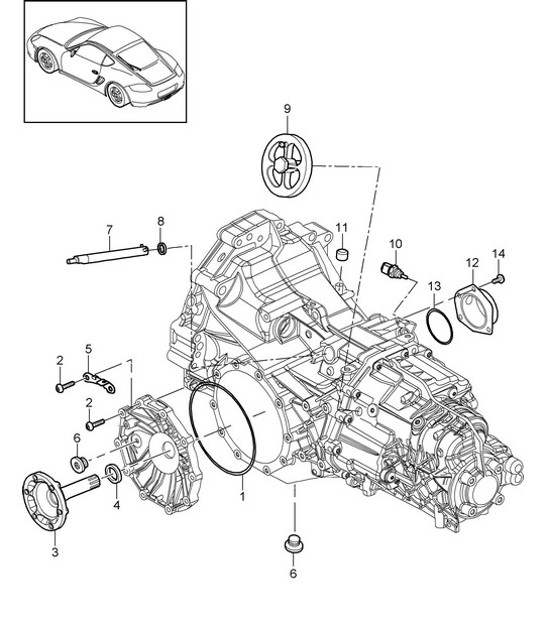 Diagram 302-005 Porsche Boxster 986/987/981 (1997-2016) Transmission