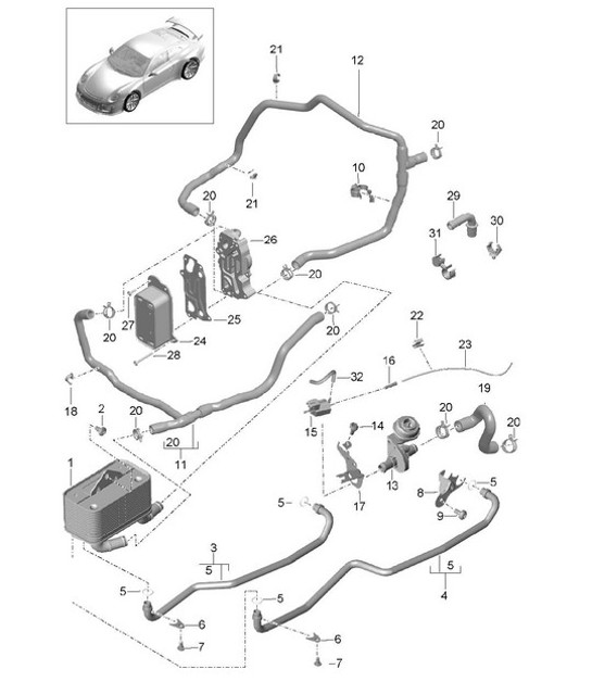 Diagram 360-000 Porsche Boxster 718 (982) 2017>> Transmission
