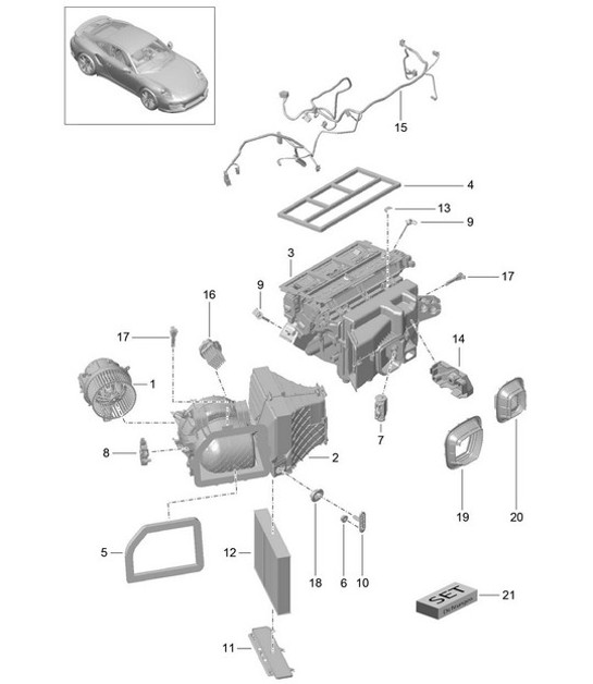 Diagram 813-010 Porsche Boxster 986/987/981 (1997-2016) Body