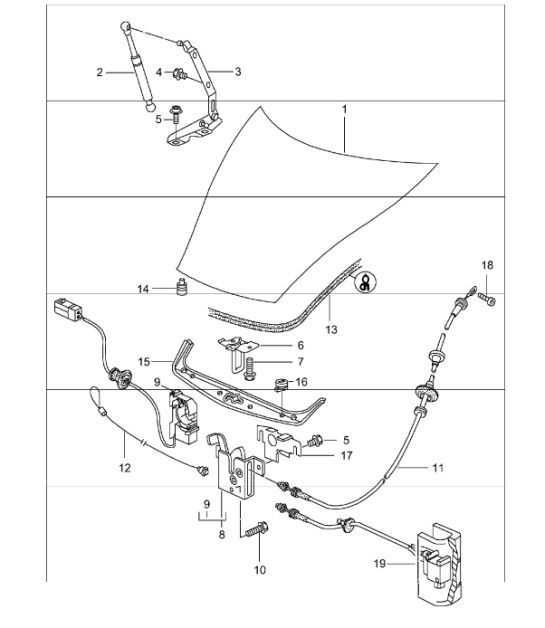 Diagram 803-00 Porsche Boxster GTS 718 2.5L Manual (365 ch) Carrosserie