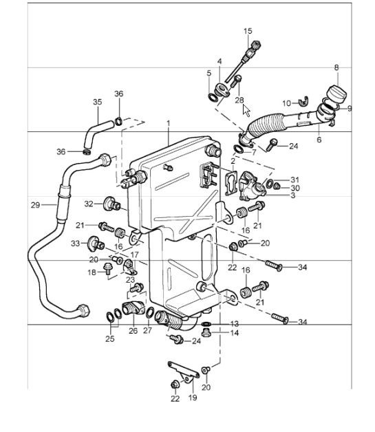 Diagram 104-05 Porsche Boxster Spyder 3.8L 2016 Engine