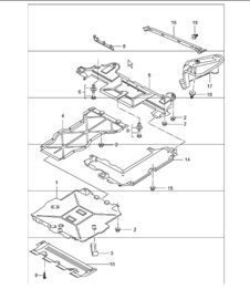 linings for underbody 996 TURBO 2001-05
