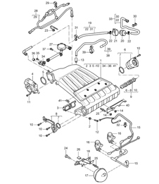 Intake manifold / Throttle body - M02.2Y - 955 Cayenne 2004>>