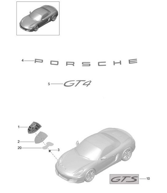 Diagram 810-000 Porsche Cayenne 9PA1 (957) 2007-2010 Body