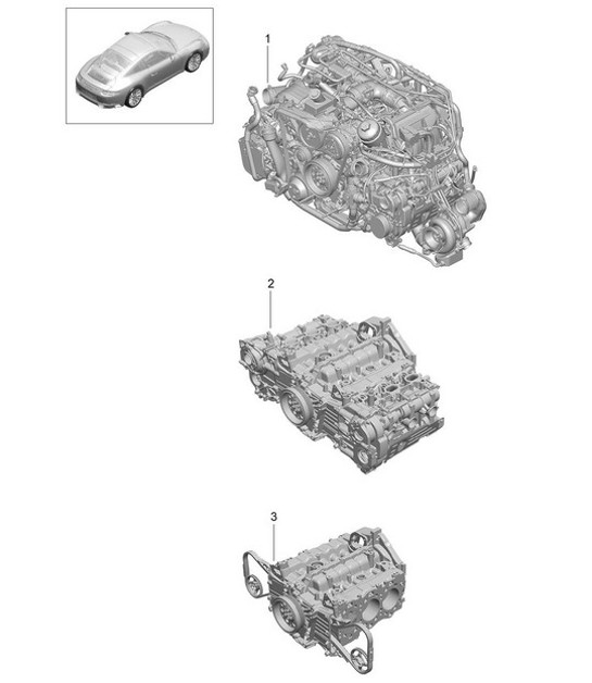Diagram 101-001 Porsche Cayman 987C/981C (2005-2016) Engine