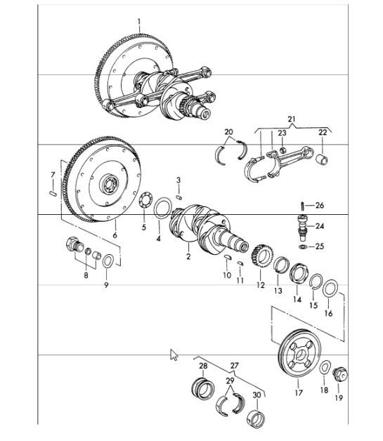 Diagram 102-05 Porsche 991 (911) MK1 2012-2016 Engine