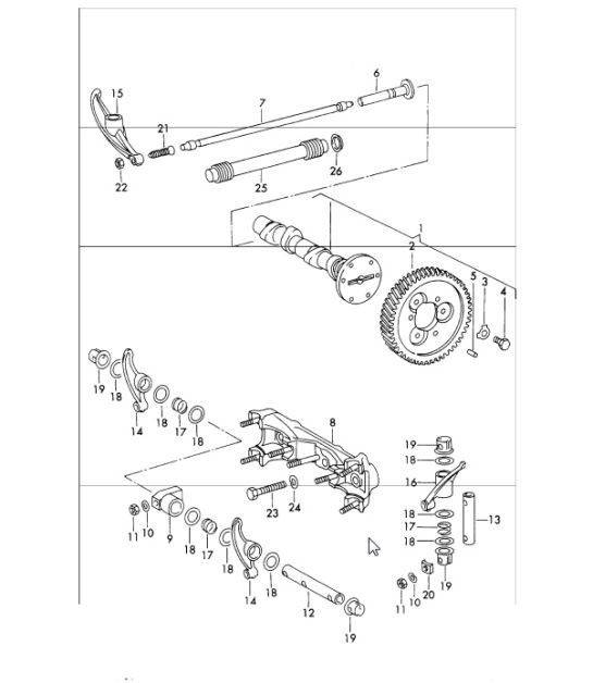 Diagram 103-30 Porsche Cayman 718 2.0L Manual (300Bhp) Engine