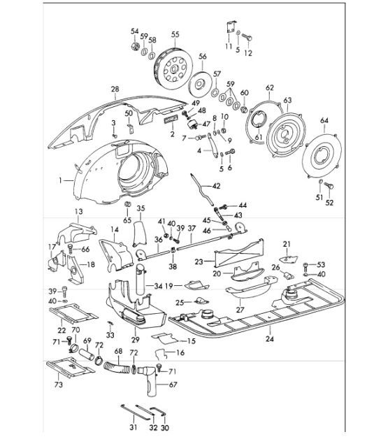 Diagram 105-15 Porsche Boxster 718 2.0L Manual (300 CV) Motor