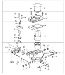 single parts for carburettor - SOLEX 40 PI-1 - for 911 UPTO 1968