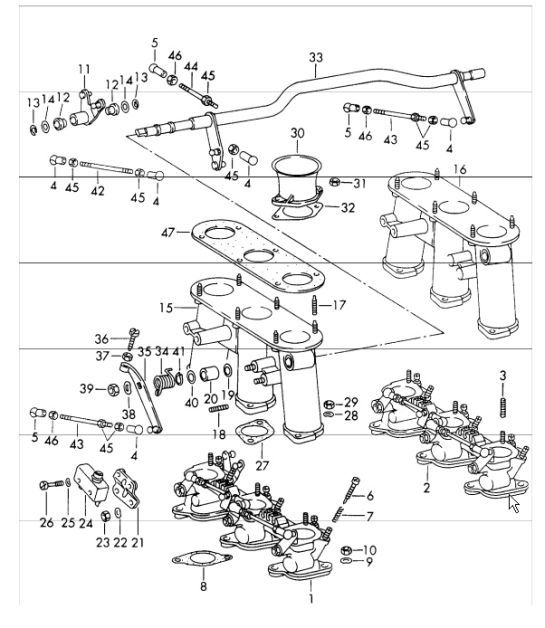 Diagram 107-25 Porsche Panamera Turbo V8 Executive 