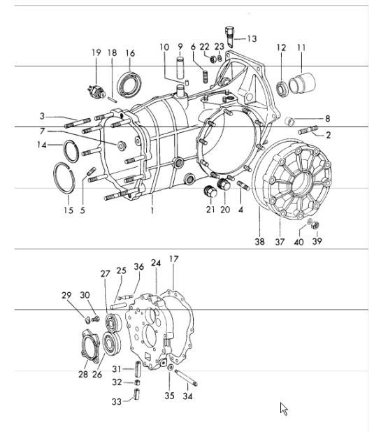 Diagram 307-00 Porsche Cayman S 3.4L 981 2013-16 Übertragung