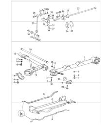 front axle stabiliser for 911 T/E/S and 912 / USA. 1969