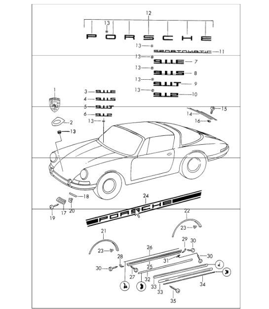 Diagram 810-01 Porsche Cayenne MK3 (958) 2010-2017 