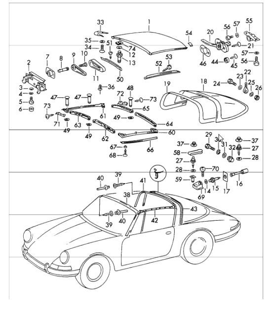 Diagram 811-05 Porsche 993 (911) C4S 1994-97 Body