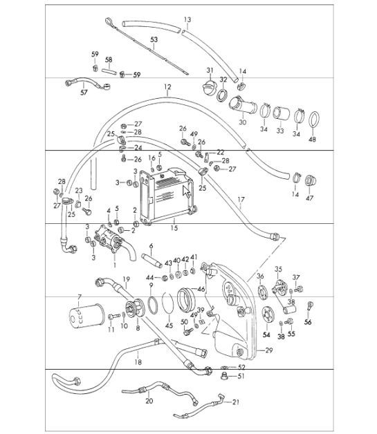 Diagram 104-00 Porsche Boxster 986 2.7L 1999-02 Motor