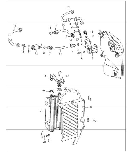 Diagram 104-05 Porsche Macan S Benziner 3.0L V6 340 PS Motor