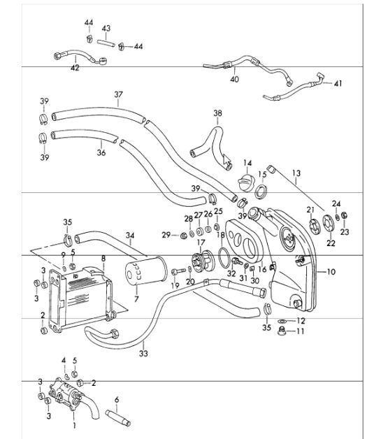 Diagram 104-25 Porsche Boxster S 986 3.2L 1999-02 Motore