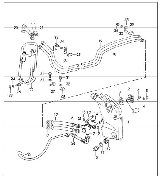 Diagram 104-30 Porsche 997 Carrera 2 3.6L 2005>> Motore