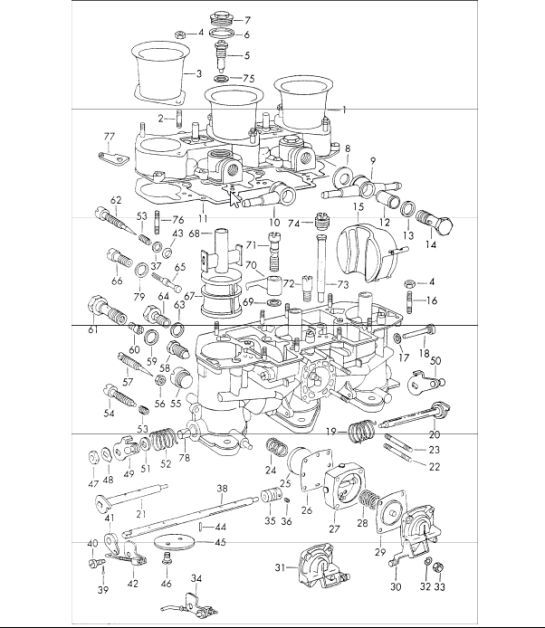 Diagram 107-05 Porsche 356（1950-1965） 引擎
