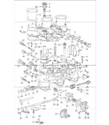 repair material for carburettor - WEBER -  40 IDTP 1 3C/3C1 for 911T UPTO 1971