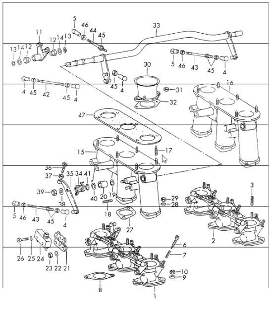 Diagram 107-25 Porsche Cayman S 718 2.5L Handgeschakeld (350 pk) Motor