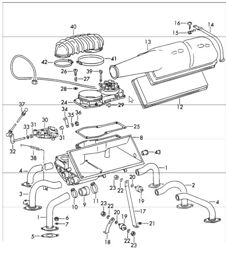 Injection system with air cleaner and mixture control unit for 911 T-K 1972 ONWARDS
