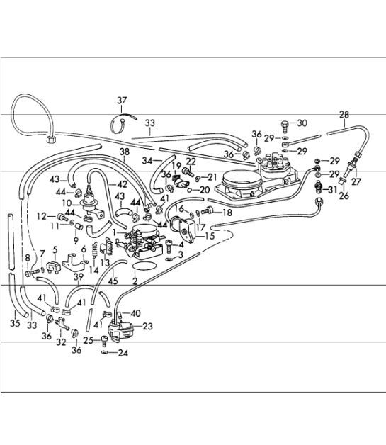 Injection system with fuel line valves flap connection and warm-up ...