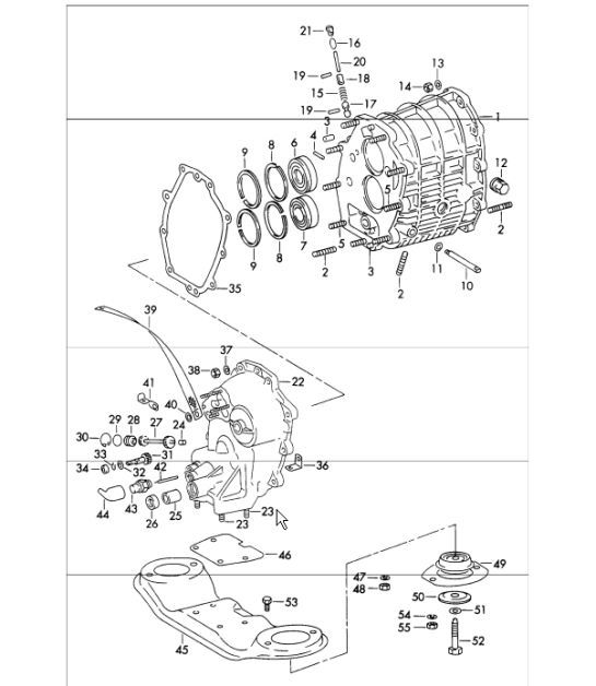 Diagram 302-25 Porsche Cayman GTS 718 4.0L Manual (400 ch) Transmission