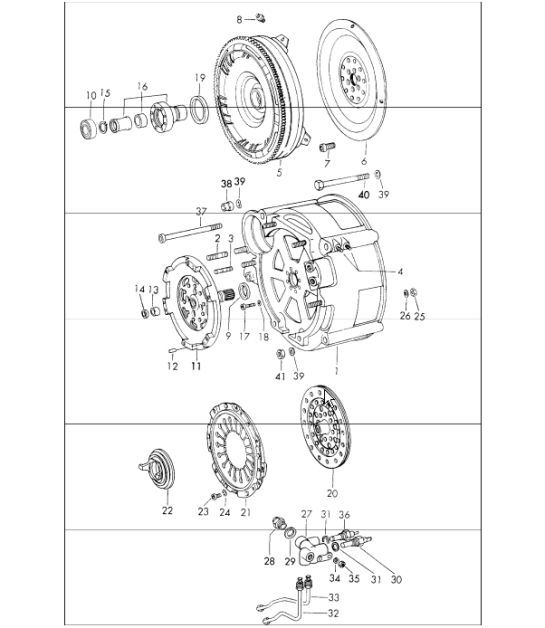 Diagram 306-00 Porsche Caimán S 718 2.5L Manual (350 CV) Transmisión