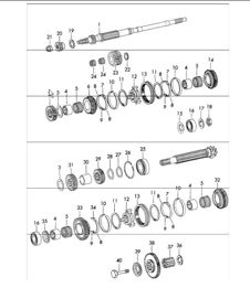 gears and shafts sportomatic for 911 1972 ONWARDS