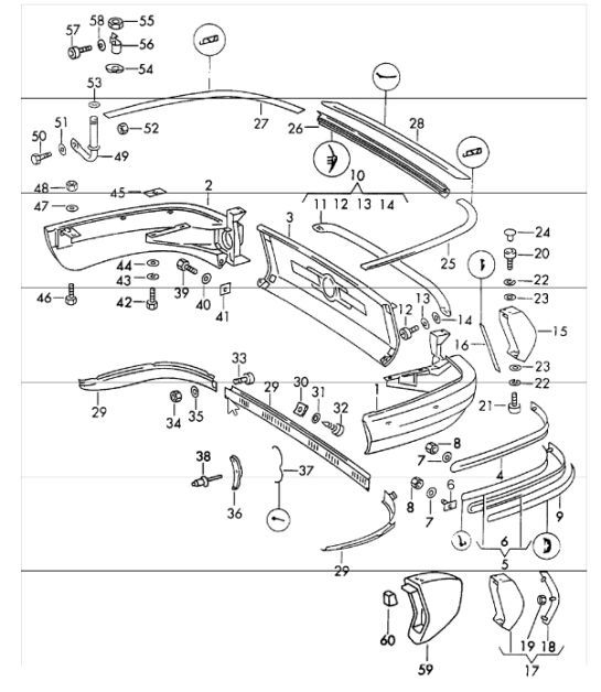 Diagram 802-05 Porsche Boxster 718 2.0L Manual (300 pk) Carrosserie