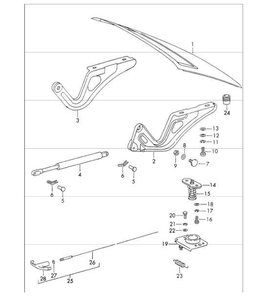 Diagram 803-05 Porsche Cayman GTS 718 4.0L Manual (400 CV) Carrocería