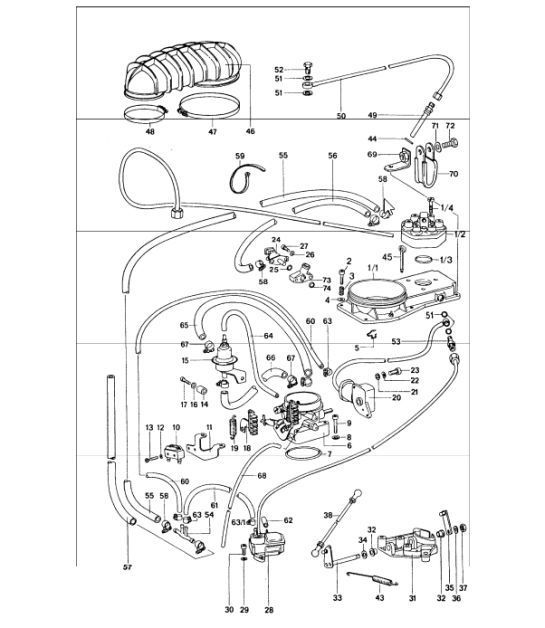 Diagram 107-00 Porsche Boxster 986/987/981 (1997-2016) Motor