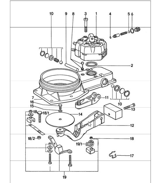 Diagram 107-10 Porsche Boxster 986 2.5L 1997-1999 Motor