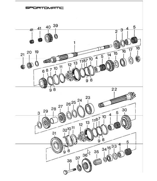 Diagram 309-05 Porsche Boxster GTS 718 4.0L Manual (400 Bhp) Transmission